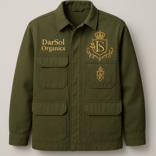 DarSol Organics Premium Organic Cotton Utility Jacket – Sustainable, Timeless, and Built to Last